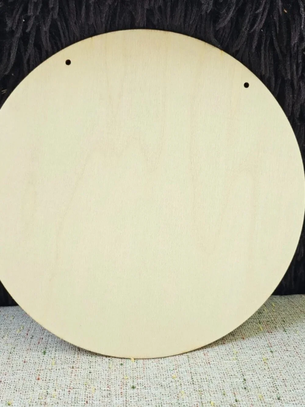 Aytul Qursi Wall Decor Wood Round 2D Flat Hanging Wreath Islamic Religious Decor